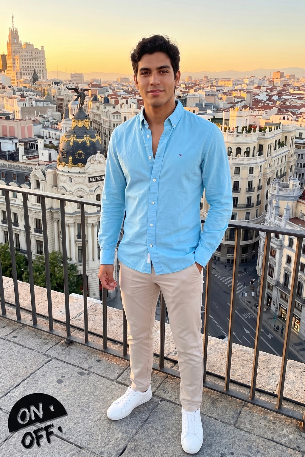 Inspiración editorial de Tommy Hilfiger Camisa M