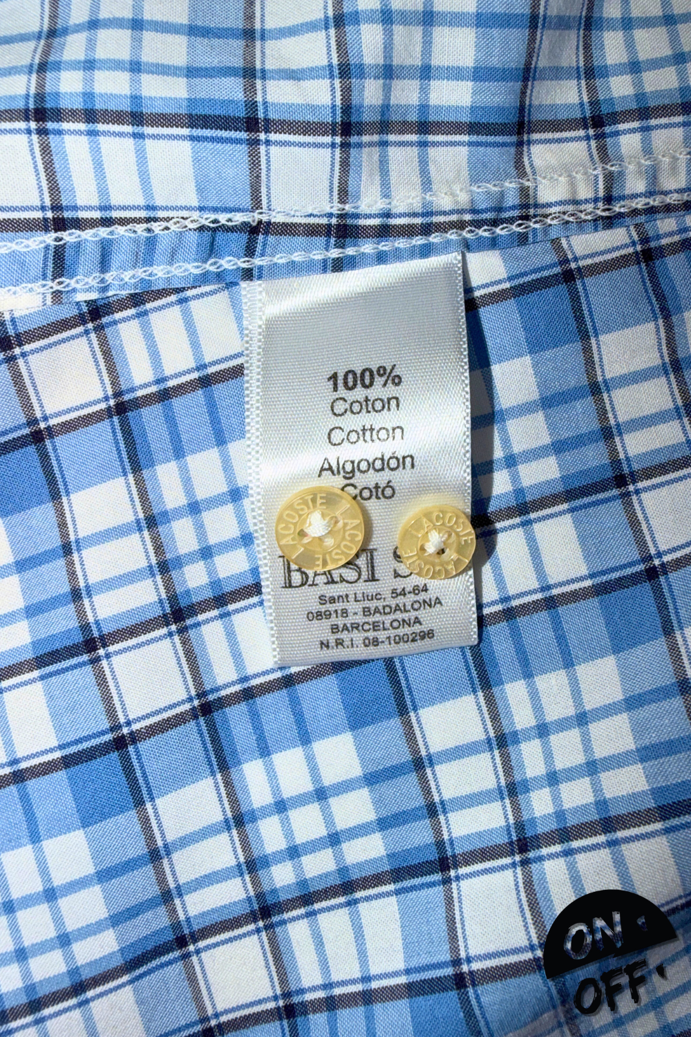 Lacoste Camisa Manga Corta XL — detalle 4