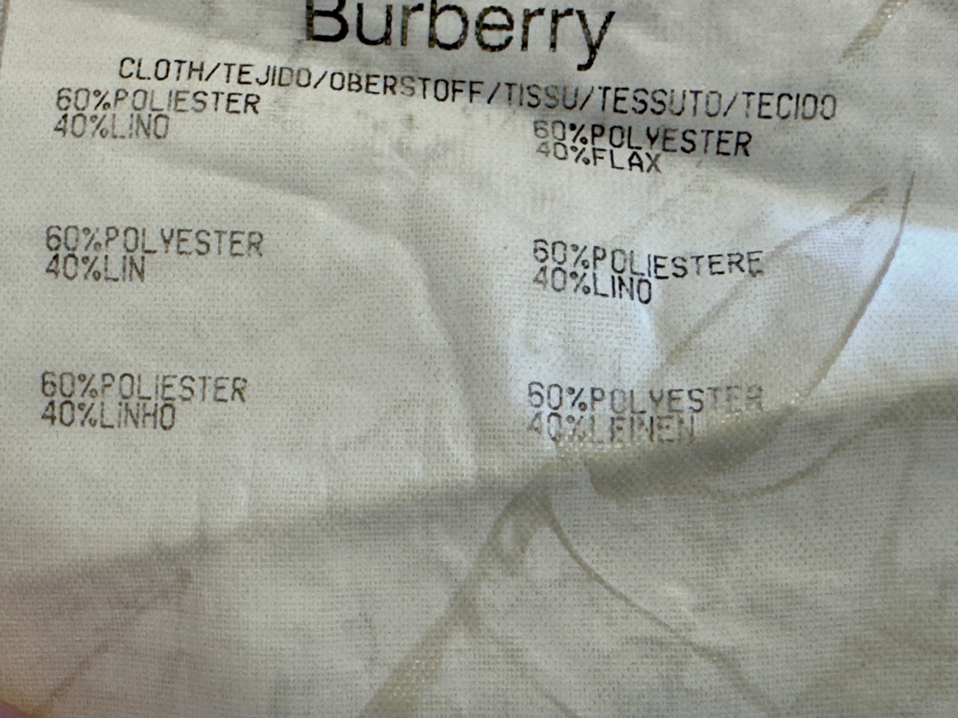 Burberry Camisa Manga Corta XXL — detalle 7