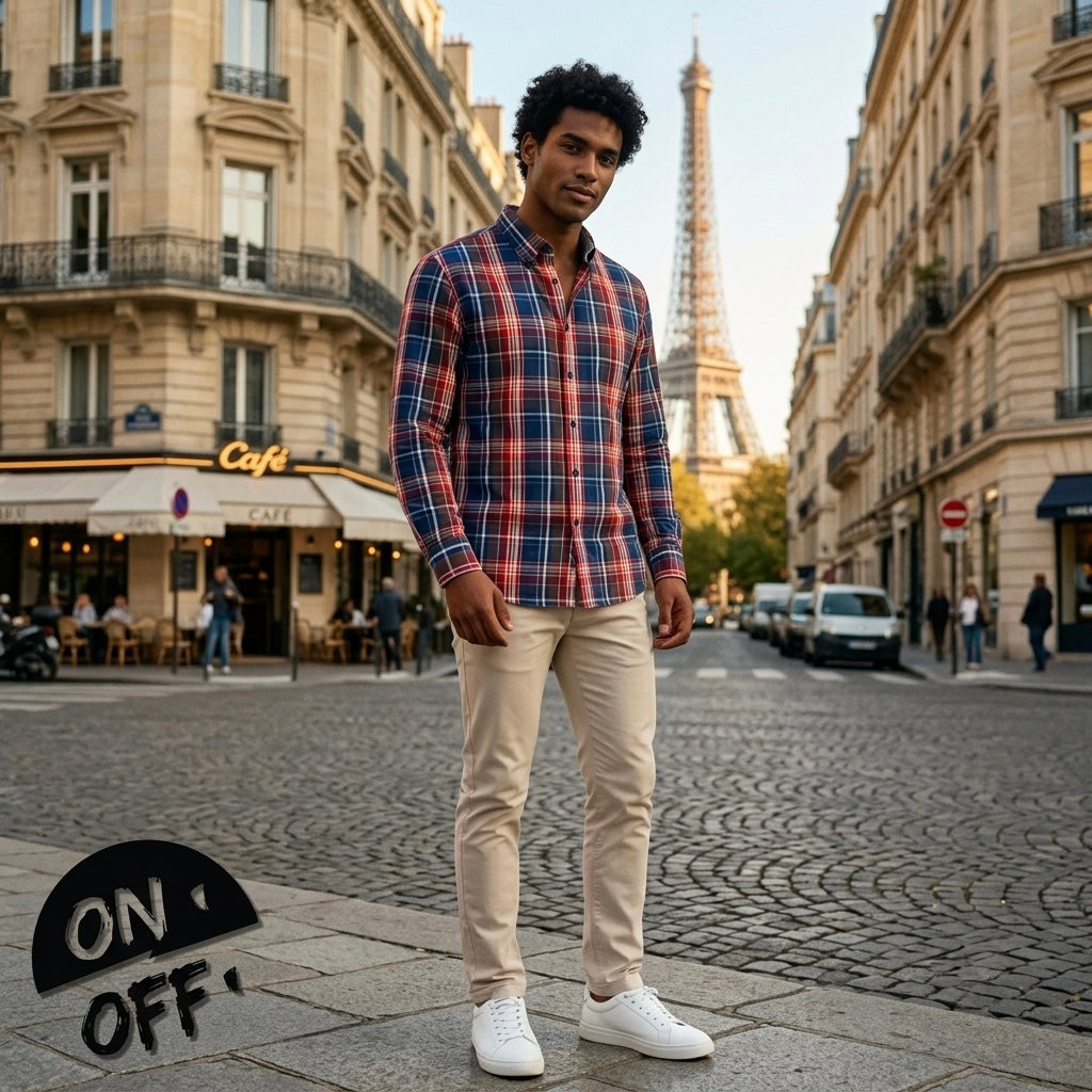 Inspiración editorial de Tommy Hilfiger Camisa M